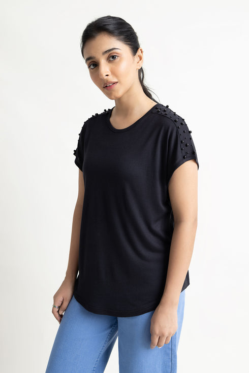 The Black Kimono Top